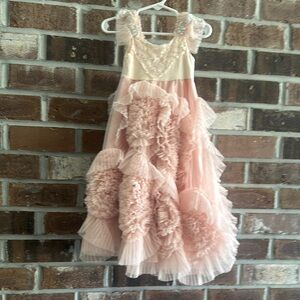 Dollcake Pink Ruffled Kids Dress